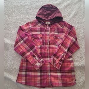 Legendary Whitetails Pink Plaid Button Down Shirt Size XL